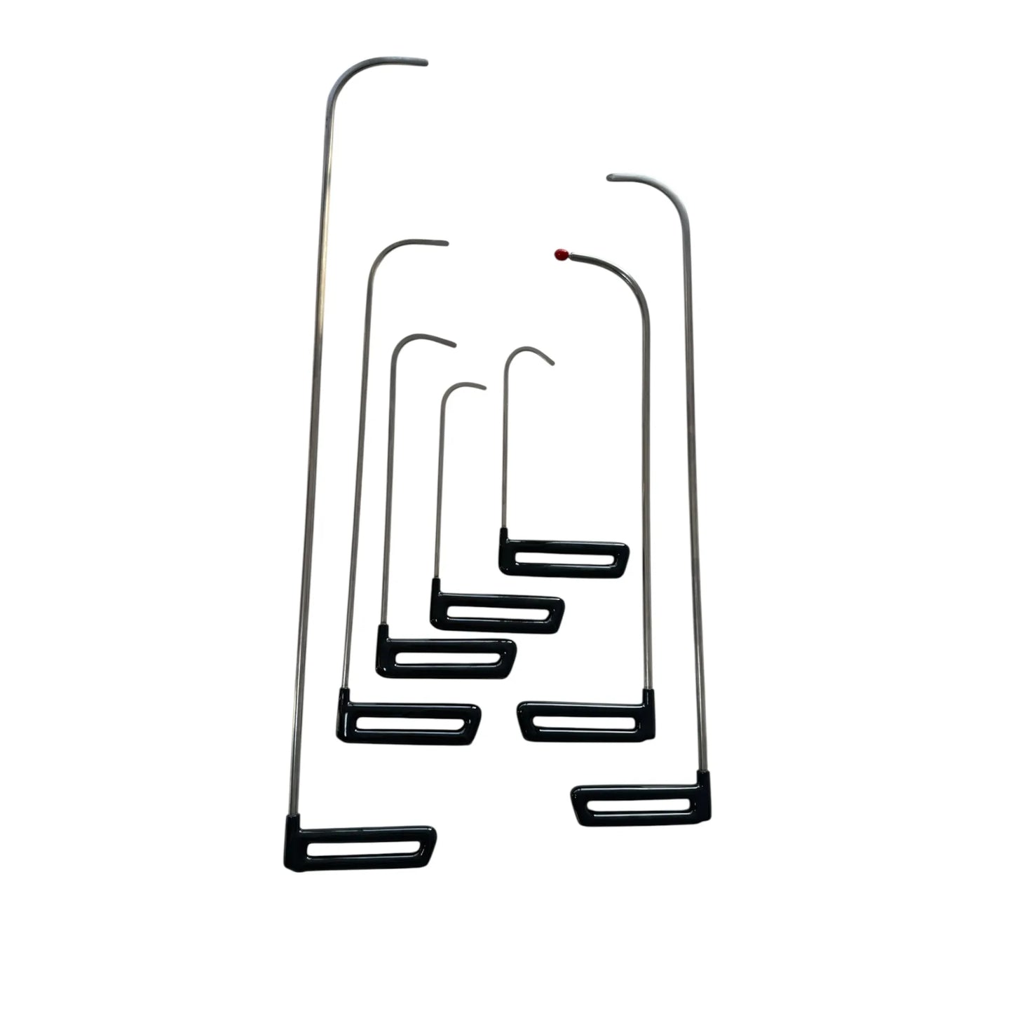 PDR INOX Savona Edition 7-Piece Dent Repair Rod Set – Black Grip Handle, 5–8mm Shafts, 20–75cm Lengths