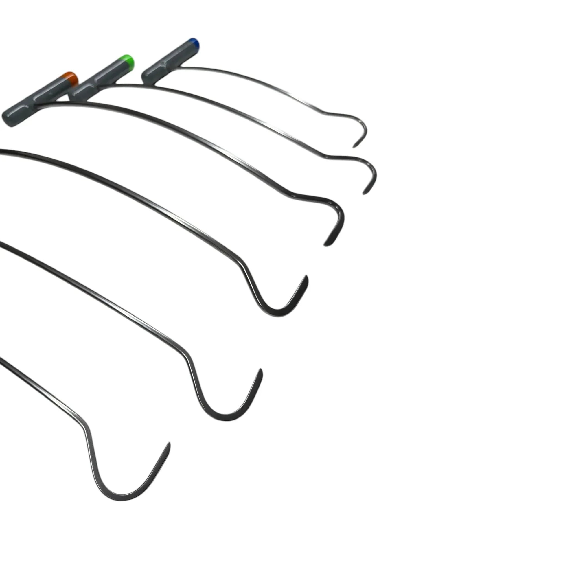 Lurencia Edition 6-Piece Sharp Tip C-Bend Left & Right Steel PDR Tools – Paintless Dent Repair Rods InoxPDR