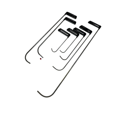 PDR INOX Savona Edition 7-Piece Dent Repair Rod Set – Black Grip Handle, 5–8mm Shafts, 20–75cm Lengths