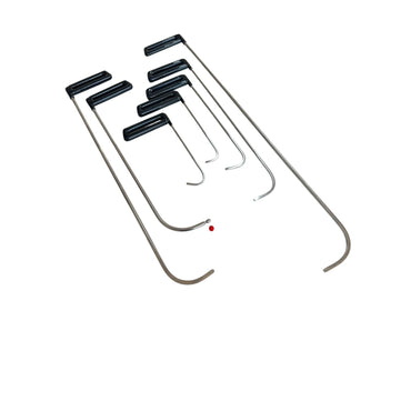 PDR INOX Savona Edition 7-Piece Dent Repair Rod Set – Black Grip Handle, 5–8mm Shafts, 20–75cm Lengths