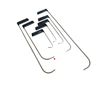 PDR INOX Savona Edition 7-Piece Dent Repair Rod Set – Black Grip Handle, 5–8mm Shafts, 20–75cm Lengths