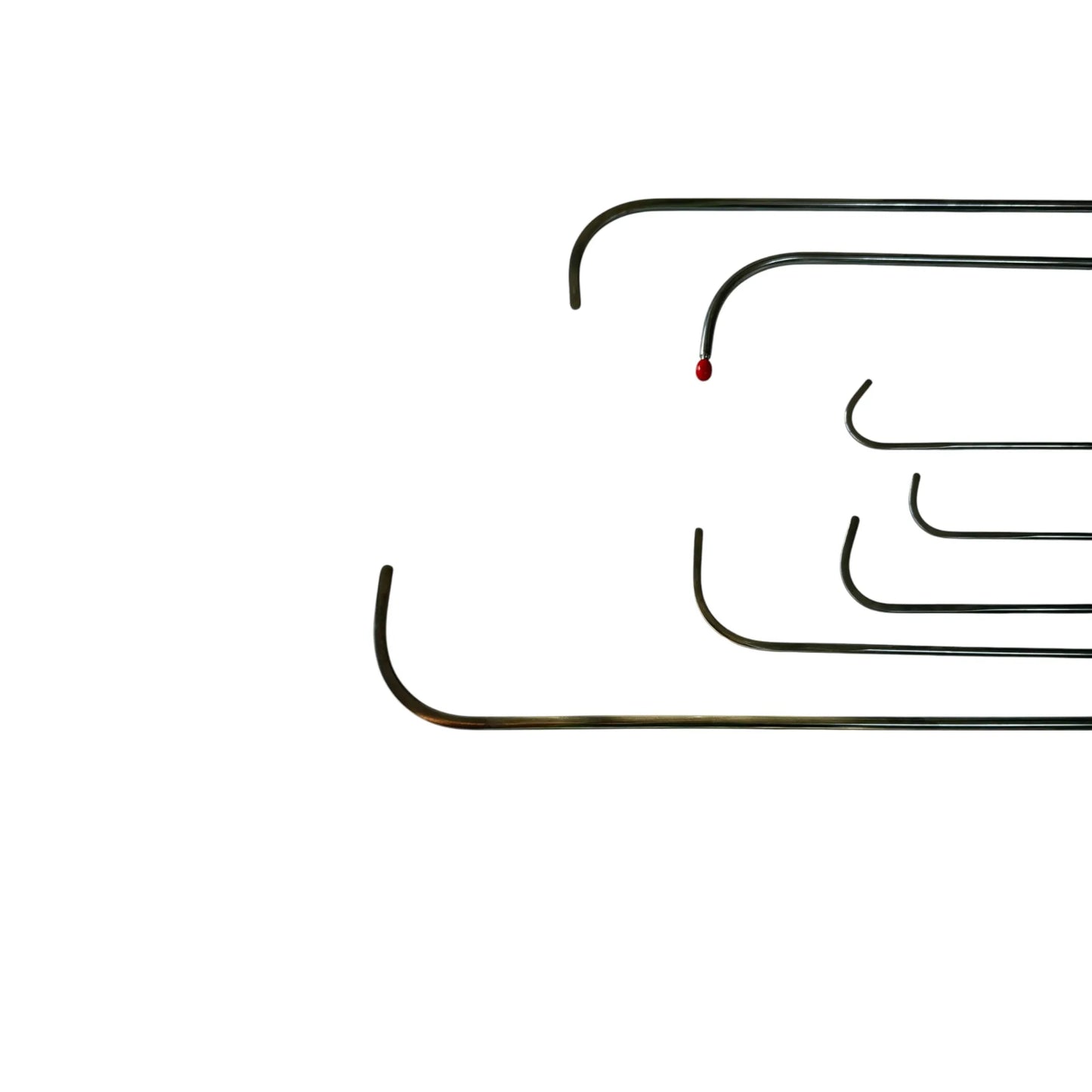 PDR INOX Savona Edition 7-Piece Dent Repair Rod Set – Black Grip Handle, 5–8mm Shafts, 20–75cm Lengths