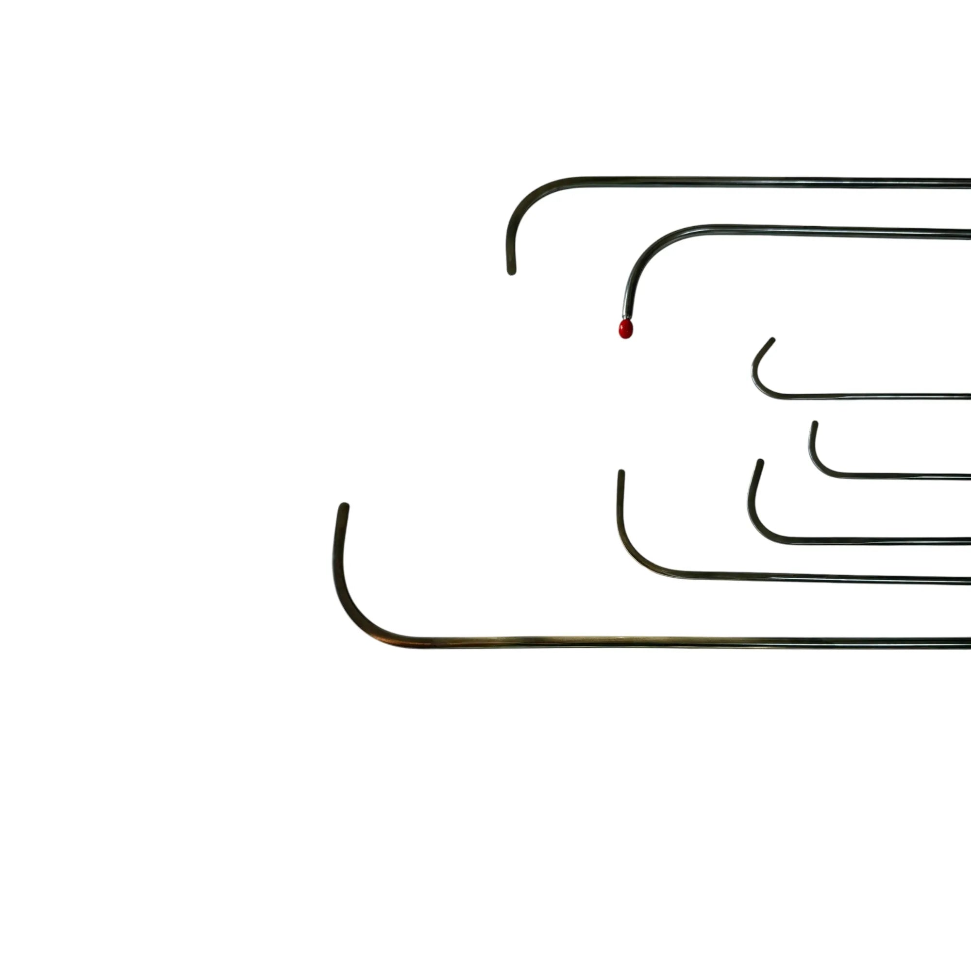 PDR INOX Savona Edition 7-Piece Dent Repair Rod Set – Black Grip Handle, 5–8mm Shafts, 20–75cm Lengths