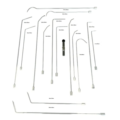 Bursa Edition Juego de 16 Piezas de Varillas PDR Personalizadas Giratorias 360° con Bolsa