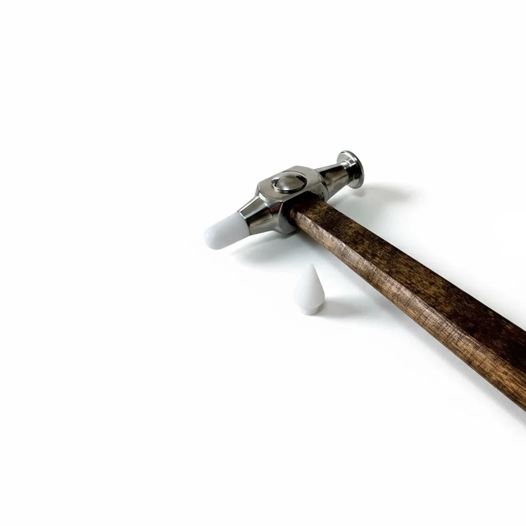 PDR Juego de 2 Martillos Knockdown de Acero Inoxidable (Mango de Madera)